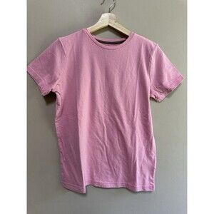 Mini Boden 13-14y Solid Pink Basics Short Sleeve Shirt 100% Cotton EUC